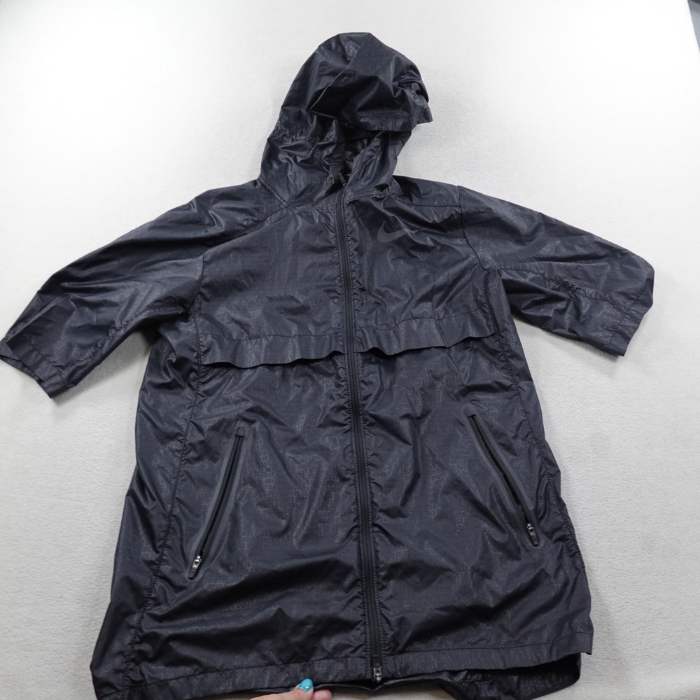 Nike Shield Water Repel Hoodie Jacket Mens Small Black Vented Running 928491